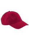 B653 Low Profile 6 Panel Dad Cap Classic Red colour image